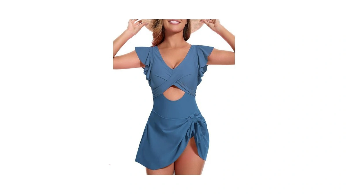 Amazon code: Mfavip Women One Piece Swim Dress Tummy