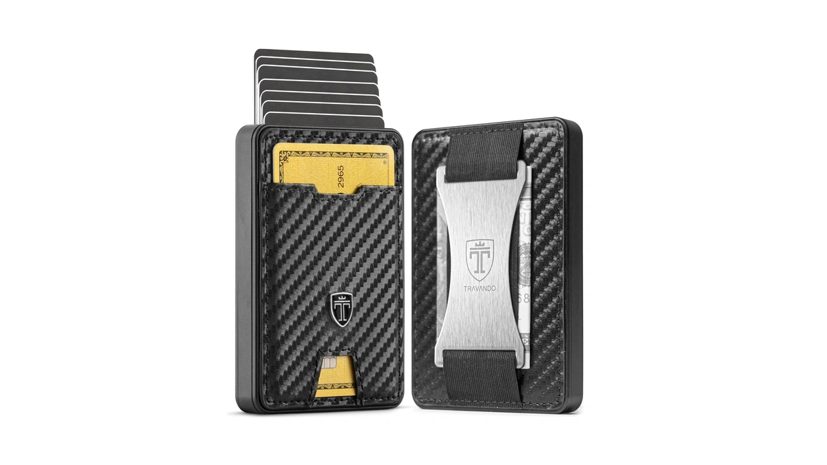 Travando Swype Slim Wallet For Men Metal Rfid Blocking Mens