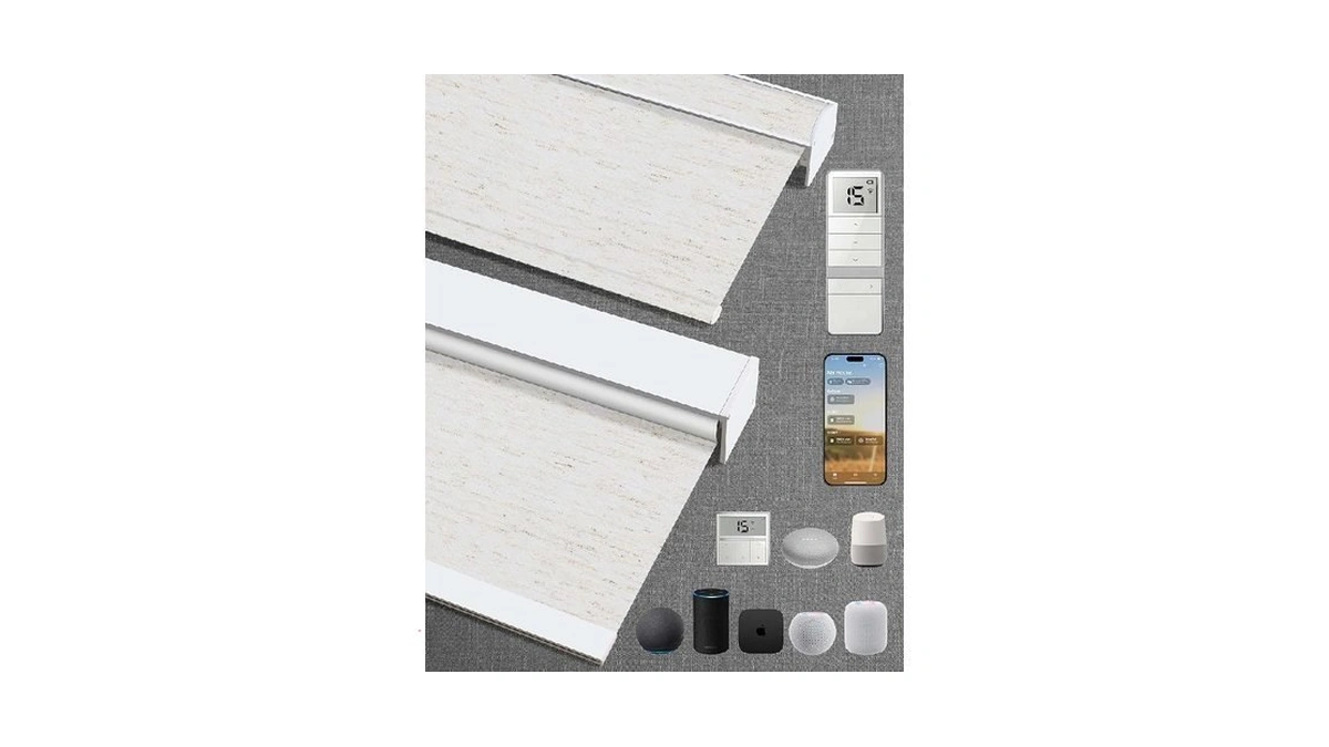 Kincmo Motorized Blinds With Remote,100% Blackout Motorized Roller Shades Work