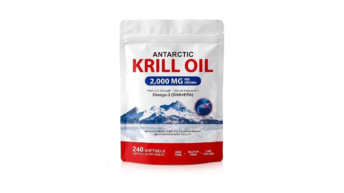 Tiuedu Antarctic Krill Oil Supplement, 2,000mg Per Serving,rich In Omega-3s