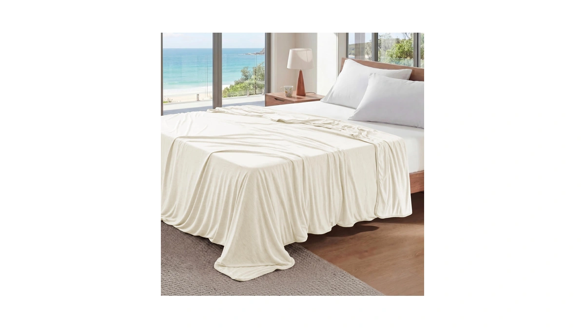 Bedsure Off White Cooling Blanket Queen Size For Hot Sleepers