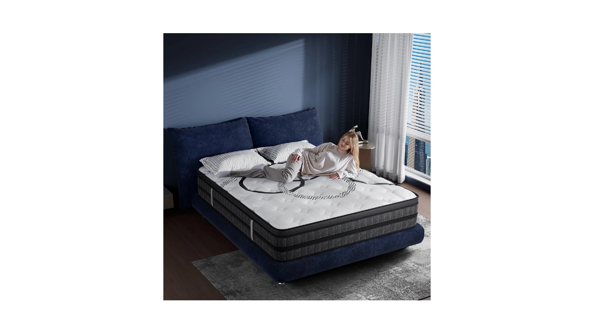 King Size Mattress, 12 Inch Hybrid King Mattress In A