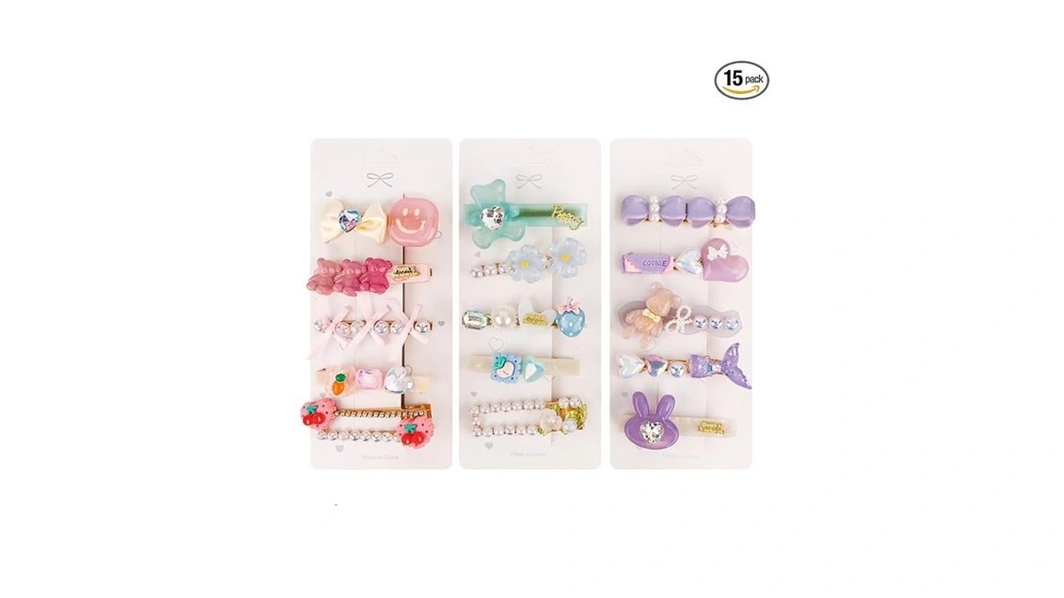 3pack Cute Kawaii Hair Clips For Girl Women 2.5 Inch