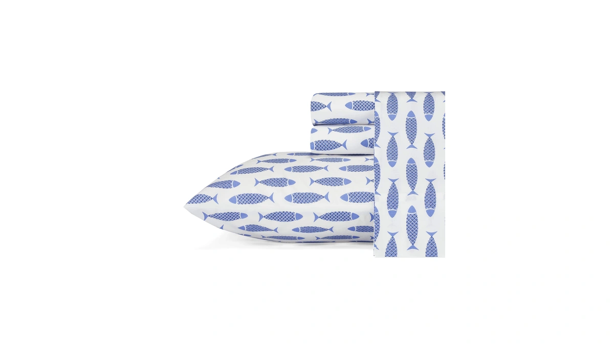 Nautica - Queen Size Sheet Set, Crisp Cotton Percale Bedding