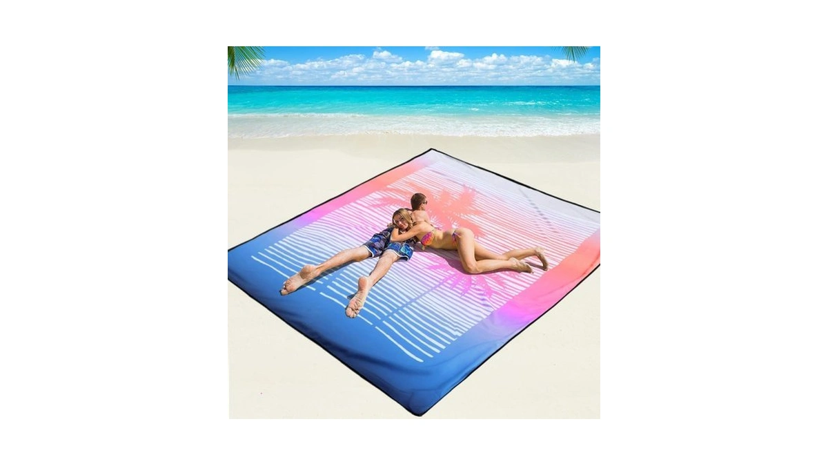 Wiwigo Beach Blanket Waterproof Sandproof Beach Mat 79" X 83"/10'x9'for