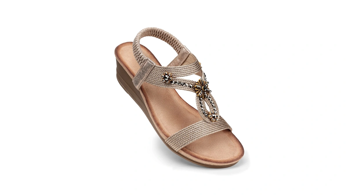 Shibever Womens Wedge Sandals With Cushioning For All-day Comfortable