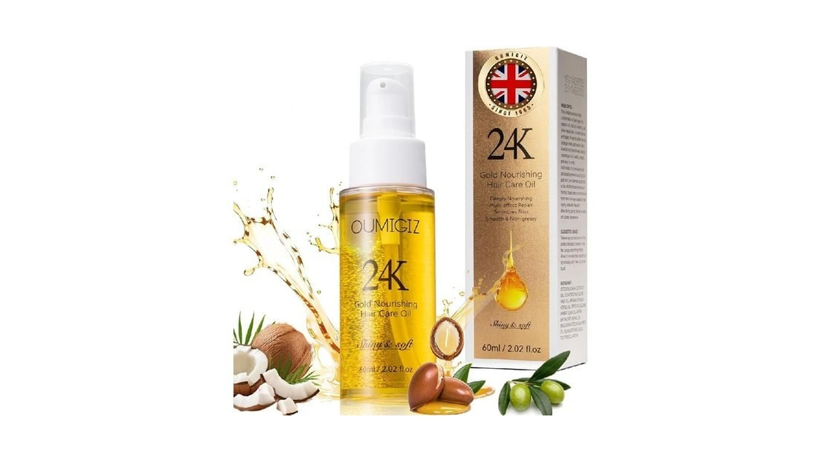 Oumigiz 24k Gold Hair Oil Repair & Shine Serum With