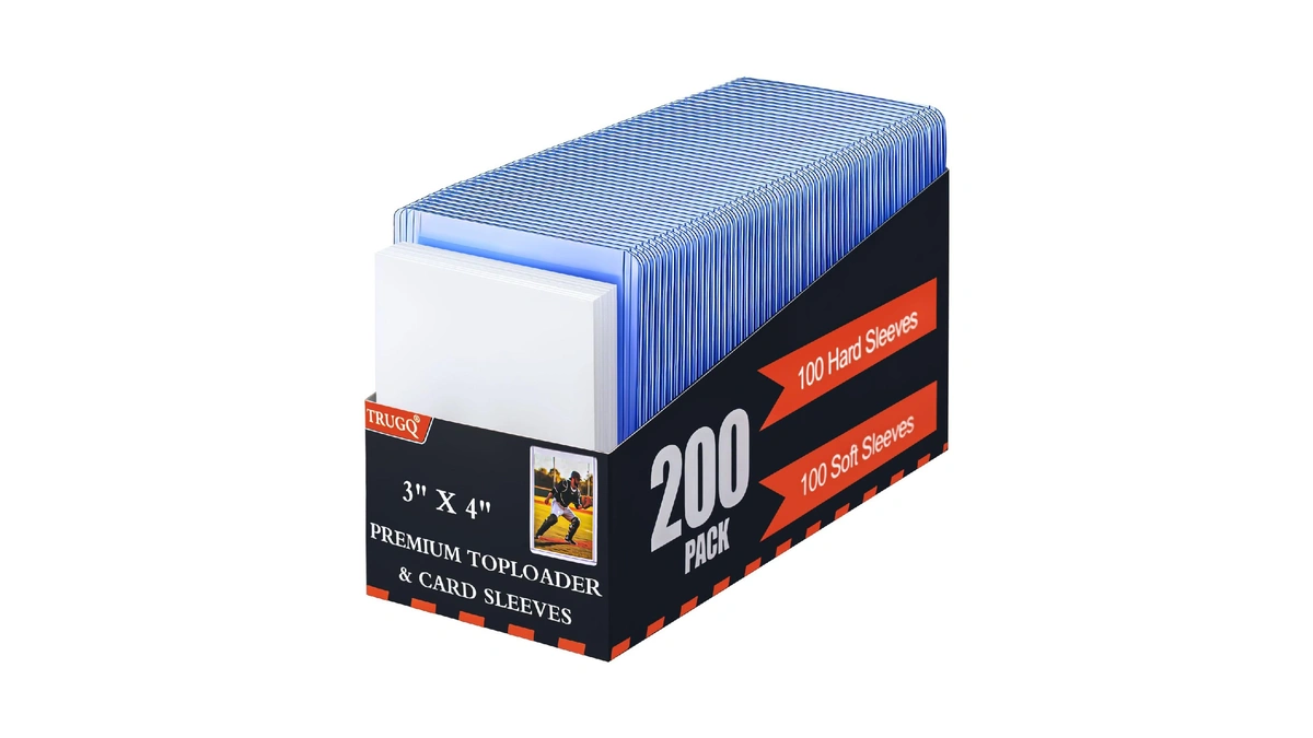 Trugq 200 Card Sleeves Toploads For Cards,3" X 4" Baseball