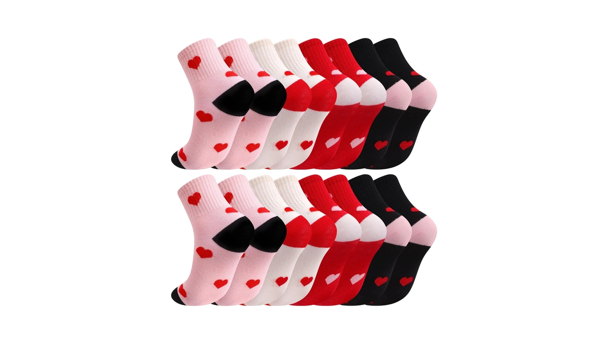Jspupifip 8 Pairs Kids Girls Crew Athletic Socks Pink Beige
