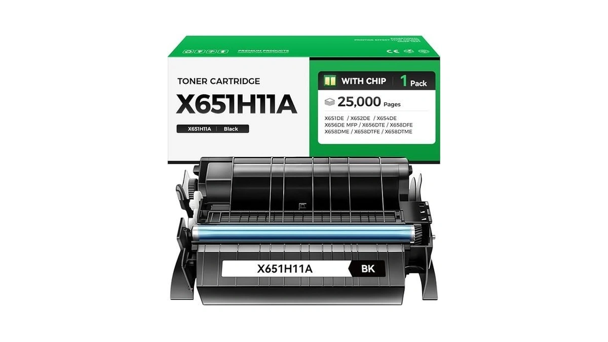 X651h11a Black Toner Cartridge With Chip High Yield 1-pack Replacement