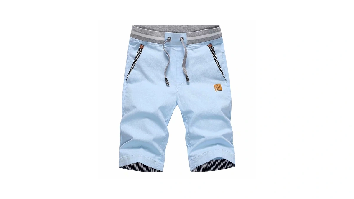 Stickon Men's Shorts Casual Classic Fit Drawstring Summer Beach Shorts