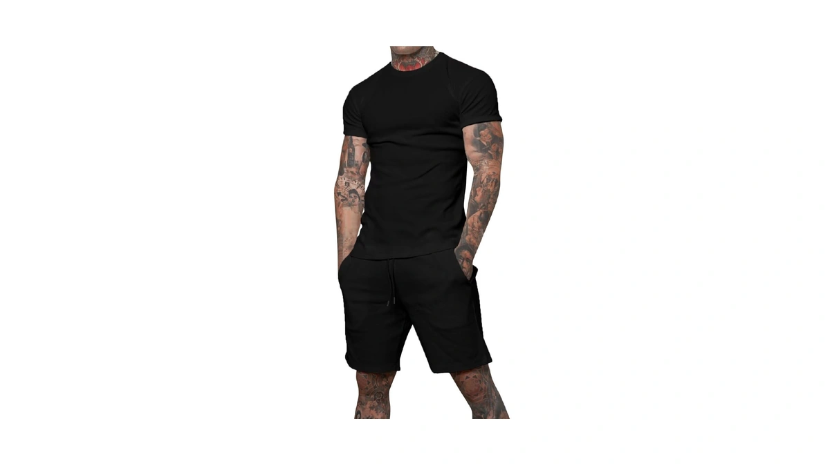 Uni Clau Mens Short Sets 2 Piece Outfits Fashion Summer
