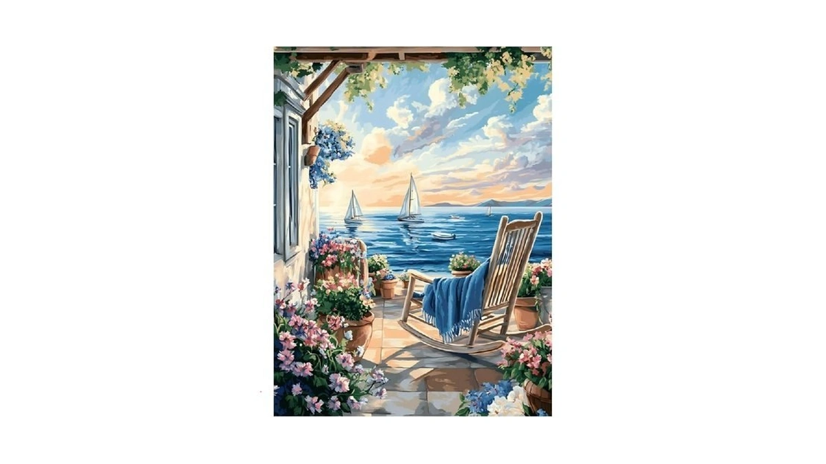 Xtcixal Diamond Art Kits For Adults, Seaside Diamond Painting, 12x16