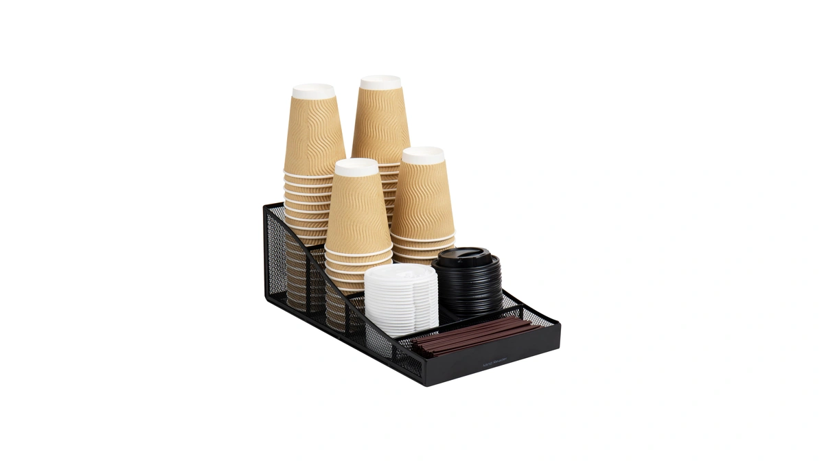 Mind Reader Countertop Organizer, Office Breakroom Supply Caddy For Cups