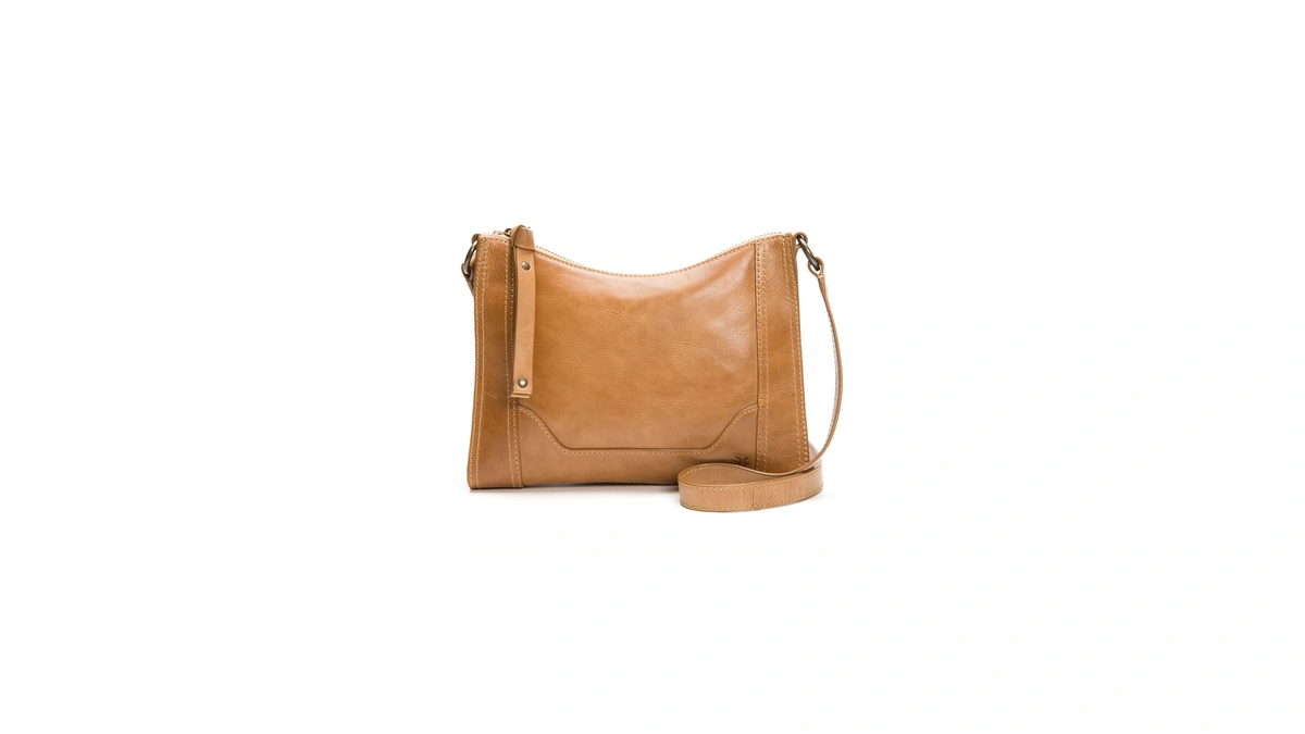Frye Melissa Zip Crossbody Beige Antique Pull...
