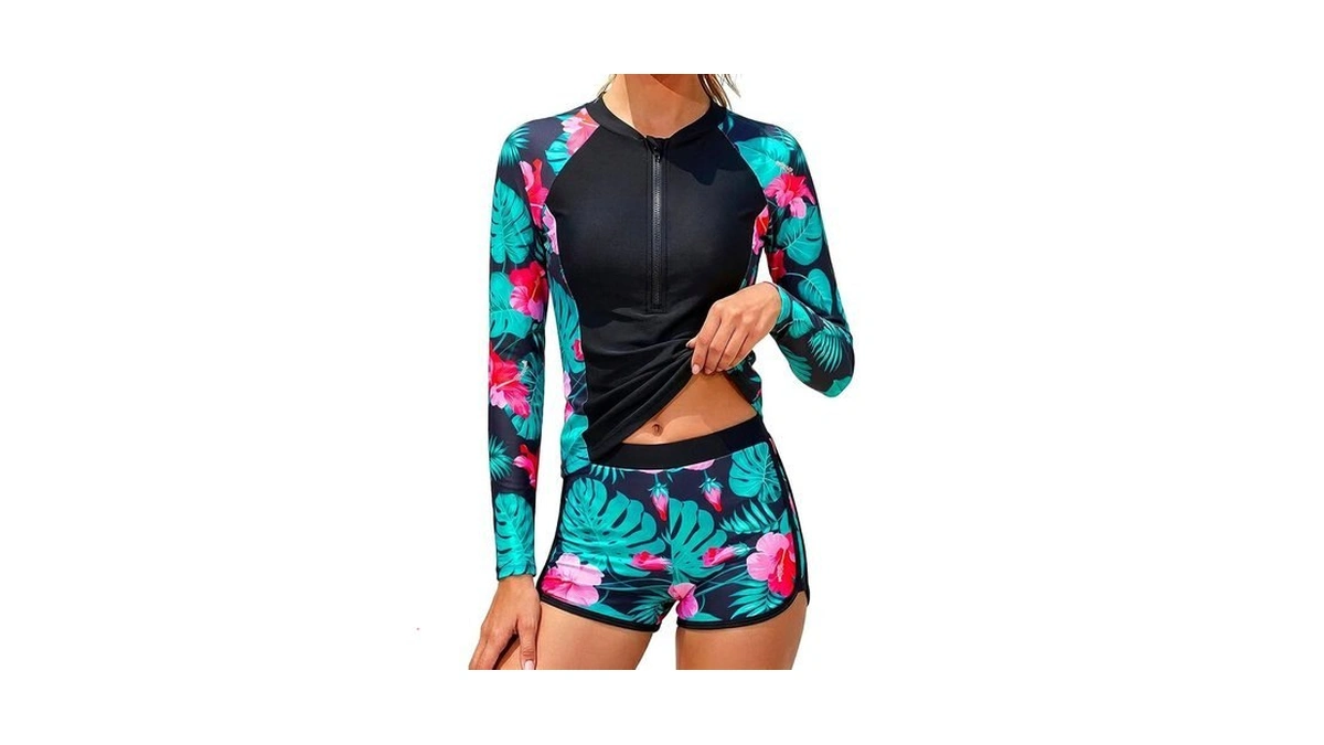 Dolxico Girls Rash Guard Swimsuits 2 Piece Long Sleeve Bathing