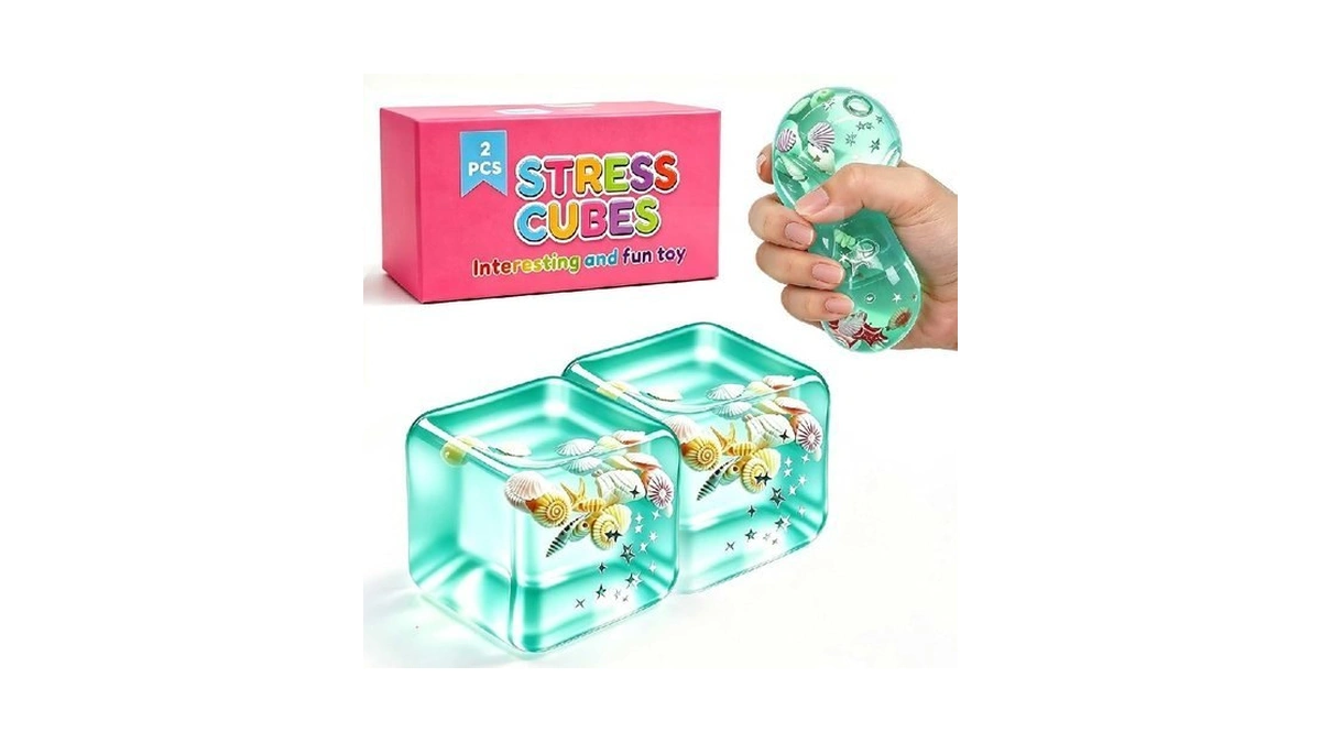 Stress Cube Squishy 2 Pack - Gifts For Men Women