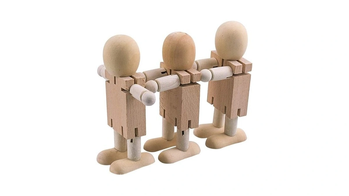 Hsomid Cute Fidget Wood Robot Block Action Figures Model Theme,