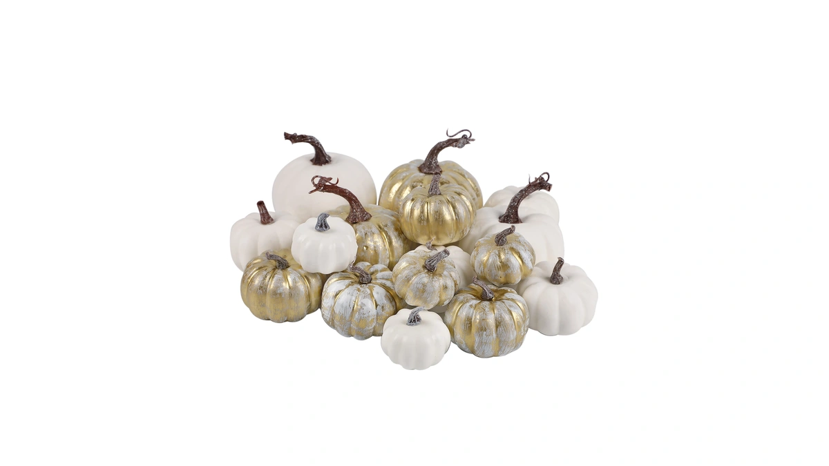 Winemana Pcs Golden And White Pumpkins Fall D...