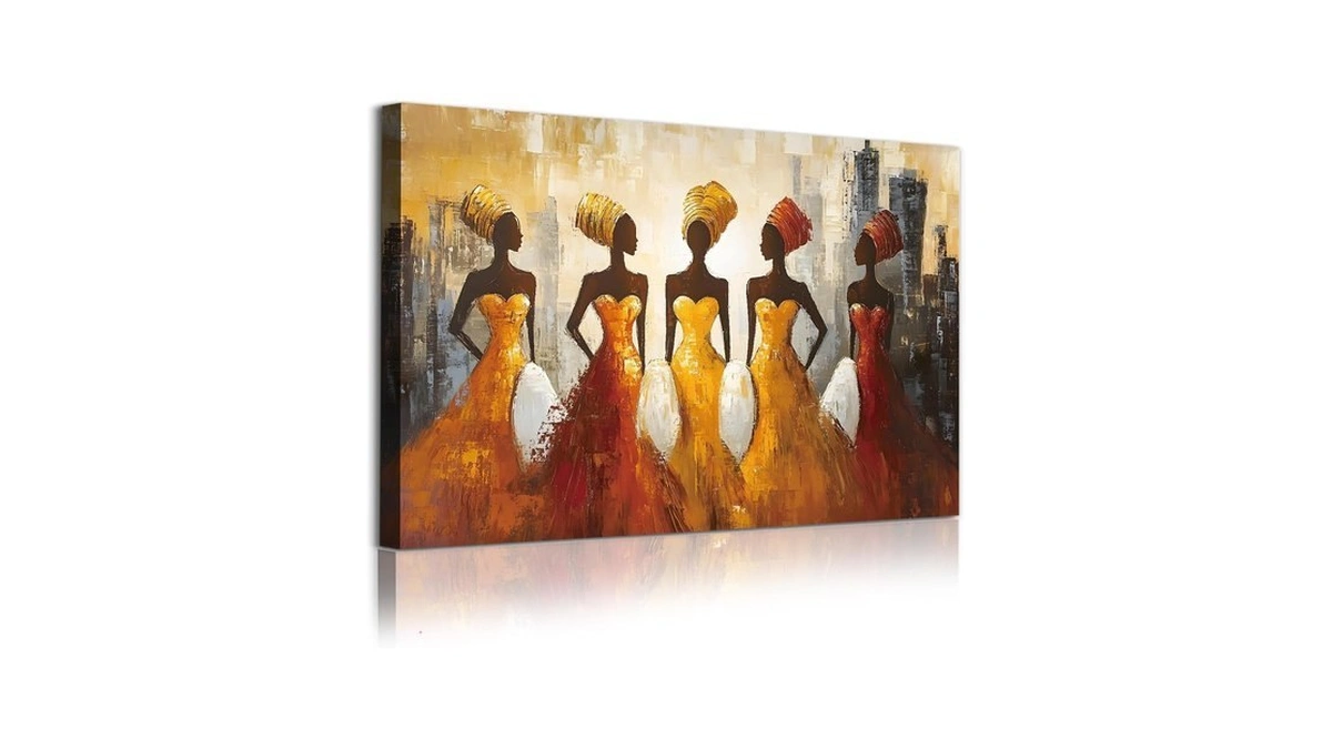 Tevenuktla Colorful Black Woman Canvas Wall Art Black Woman Poster