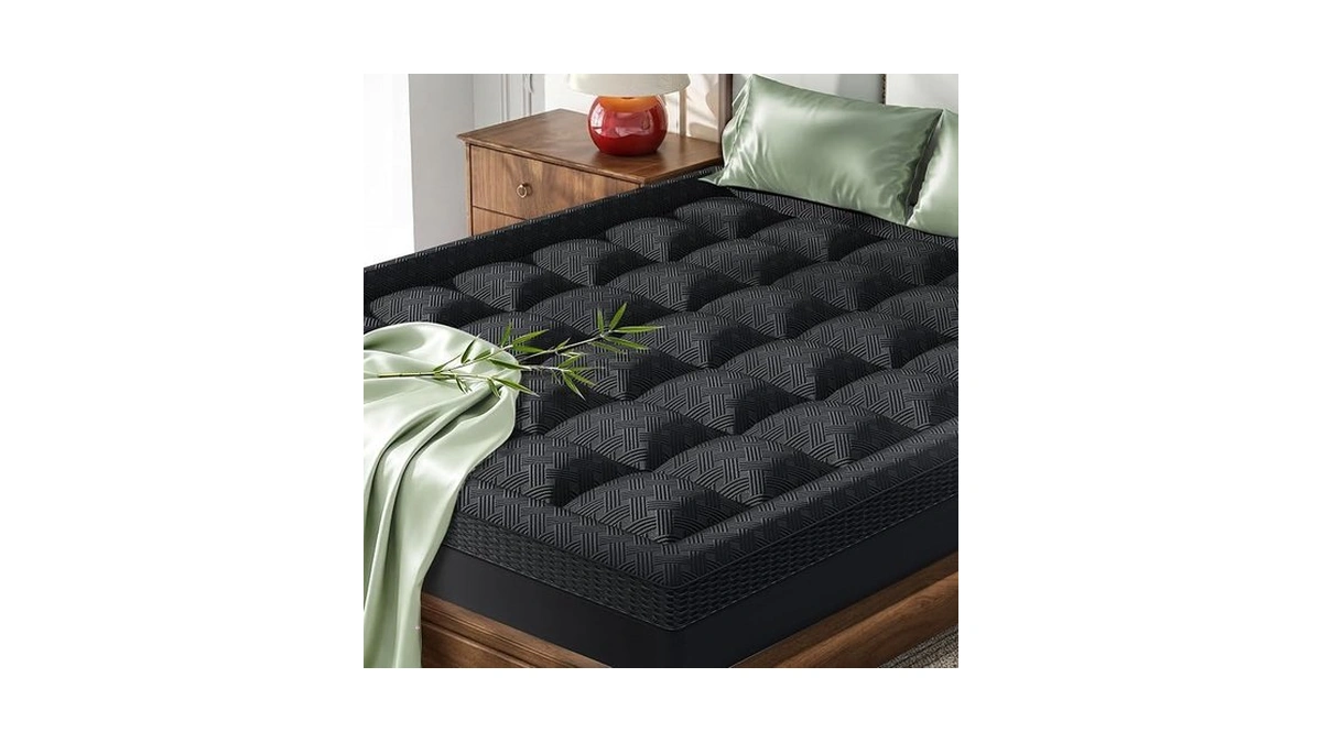 Qocismile Queen Size Mattress Topper Bamboo Viscose Pillow Top Mattress