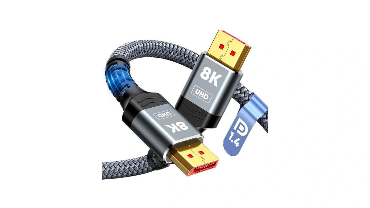 Capshi 8k 4k Displayport Cable 1.4, Vesa Certified Dp Cord