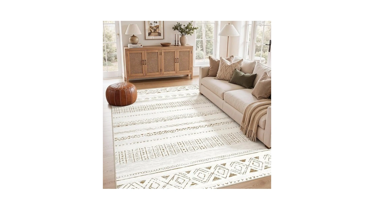 Cotiled 5x7 Area Rugs Living Room Rug: Washable Boho Rugs