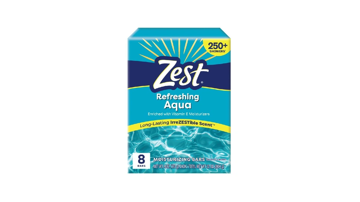 Zest 8-bar Bath Size Soap, Aqua, 4 Ounce Per Bar,