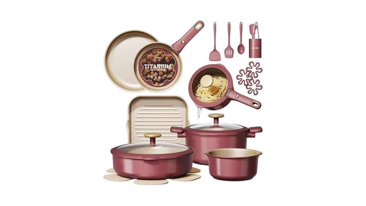 Carote 26 Pcs Pots And Pans Set, Nonstick Cookware Sets