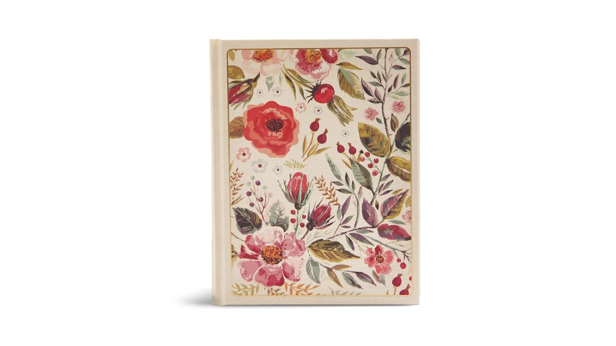 Csb Notetaking Bible, Floral Cloth Over Board, Black Letter, Wide