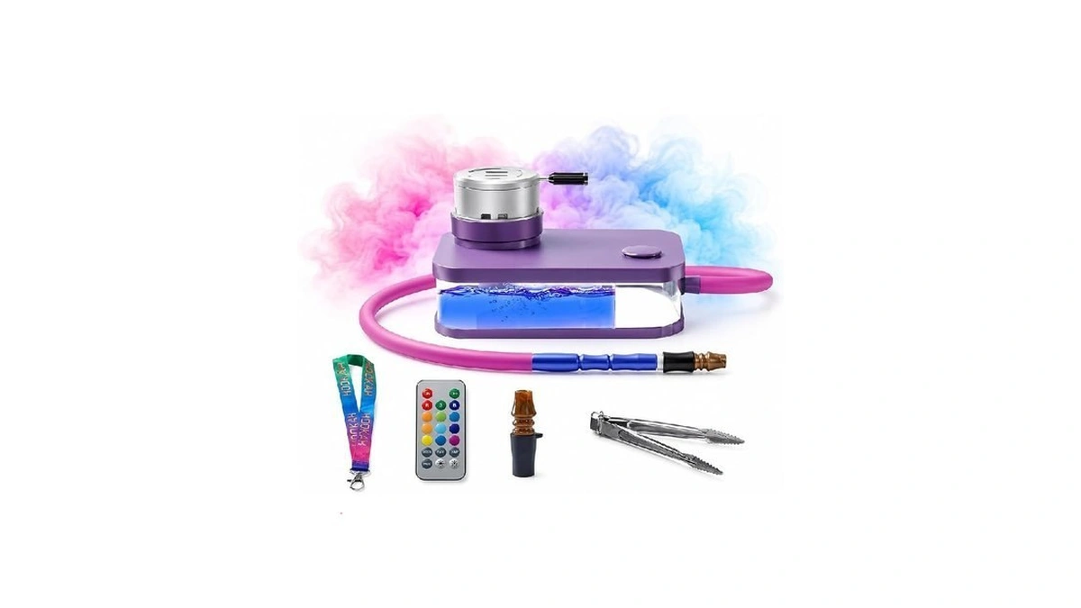 Portable Hookah Set With Everything - Black Portable Hookah Set