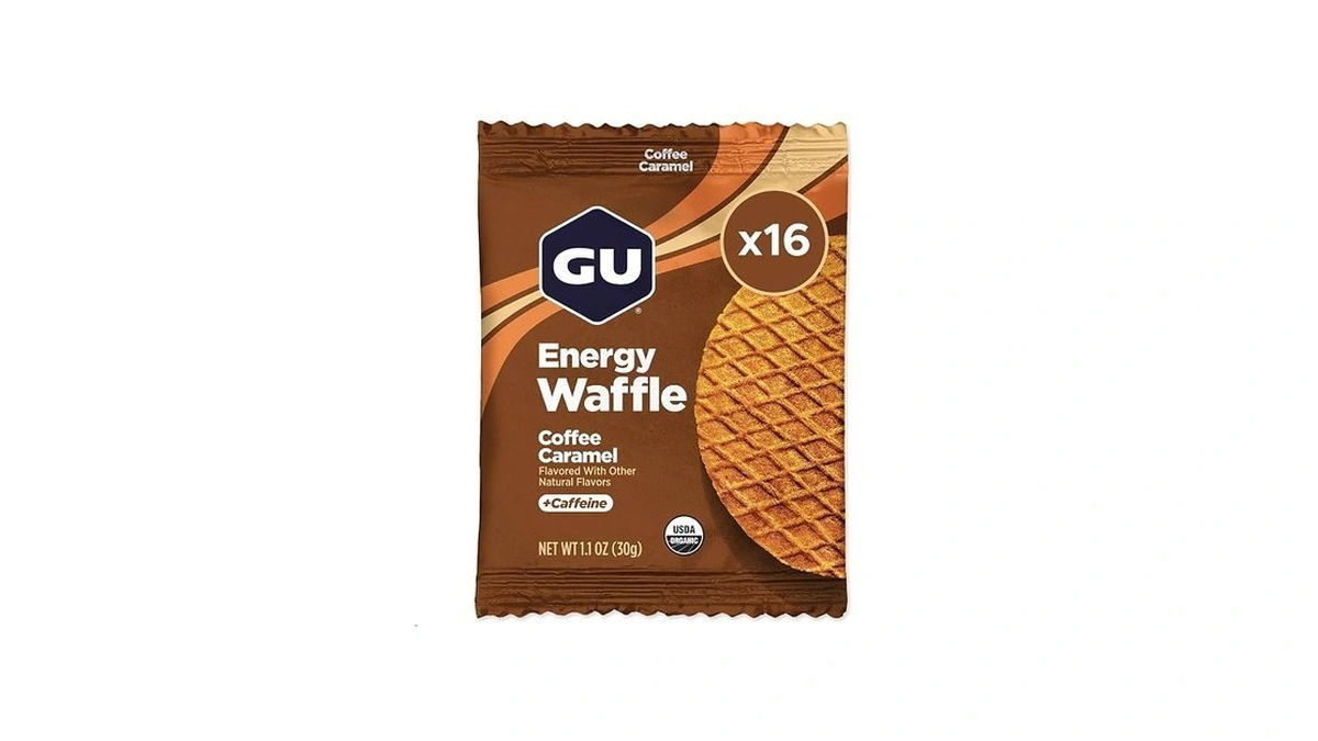 Gu Energy Stroopwafel Caramel Coffee Sports Nutrition Waffle, Caffeine Included,