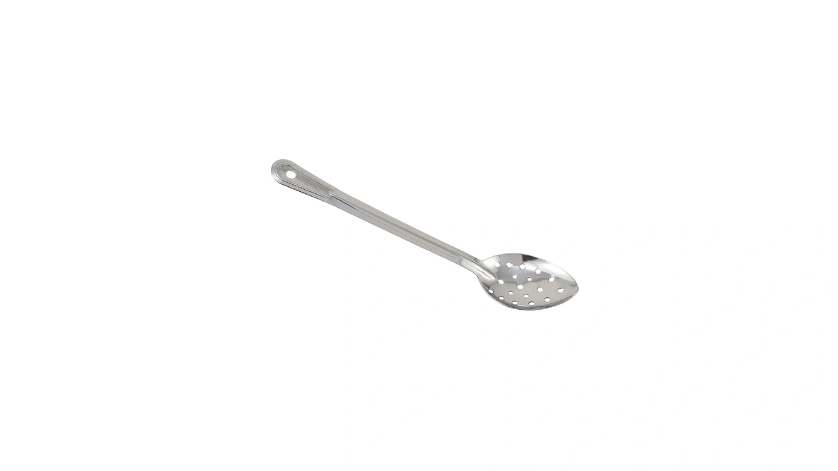 Winco Stainless Steel Basting Spoon, Perforated, 15", 1.2mm