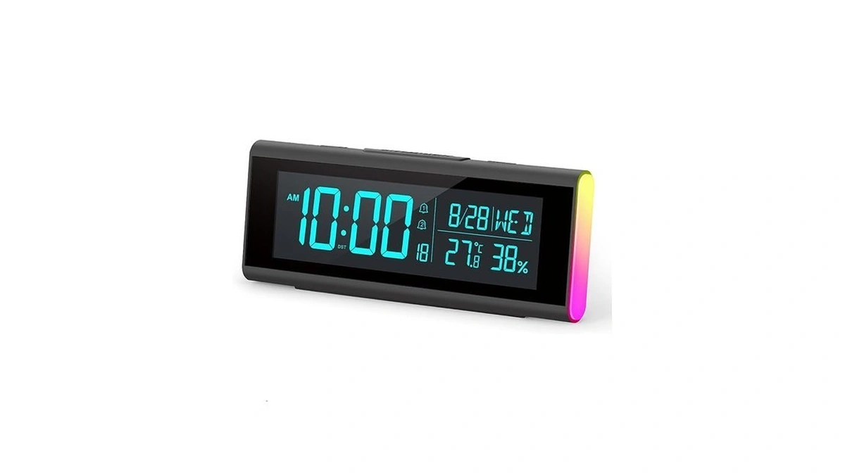 Enjoypro Digital Alarm Clock With 7.1" Va Screen, Plug-in Elecric