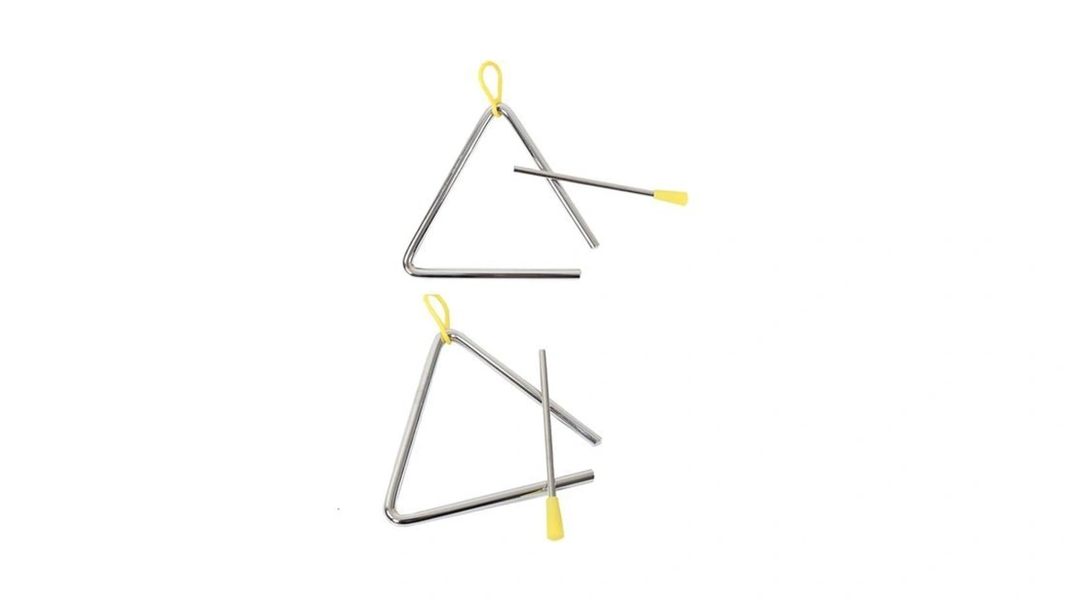 5" Musical Steel Triangle With Striker, 6" Hand Percussion Music