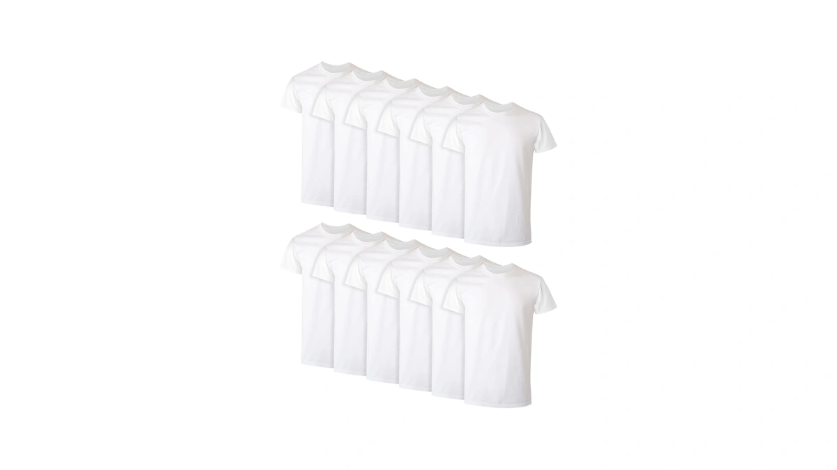Hanes Men Hanes Men's Cotton Undershirt, Moisture-wicking Crew Tee Undershirts,