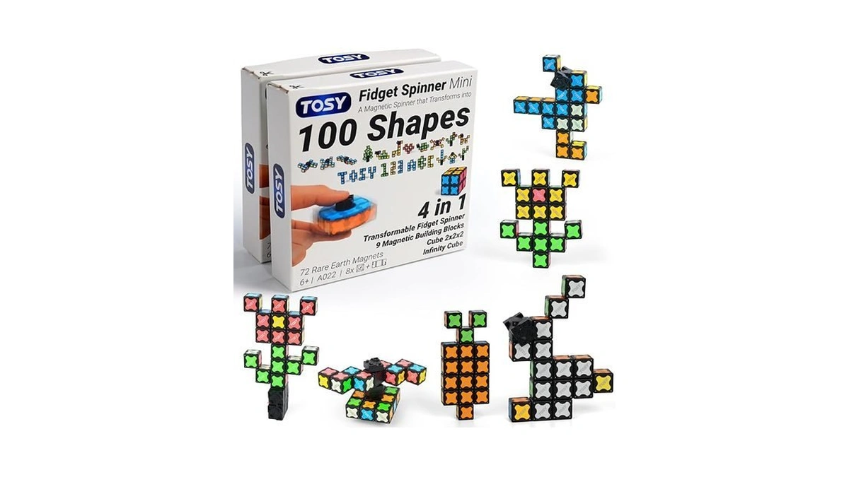 Tosy Magnet Fidget Spinner Mini - 8 Blocks, 3 In