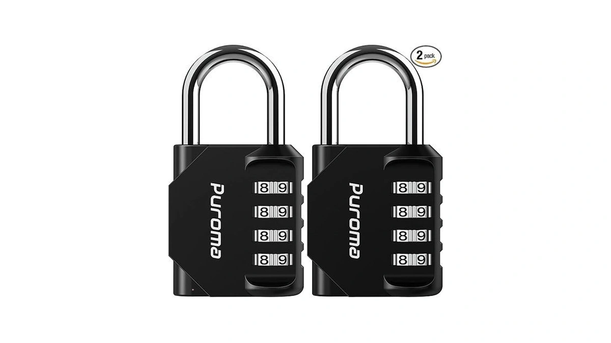 Puroma 2 Pack Combination Lock 4 Digit Padlock For School