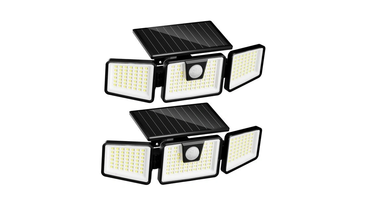 Incx Solar Lights Outdoor Waterproof, 3000 Lm 156 Led Motion