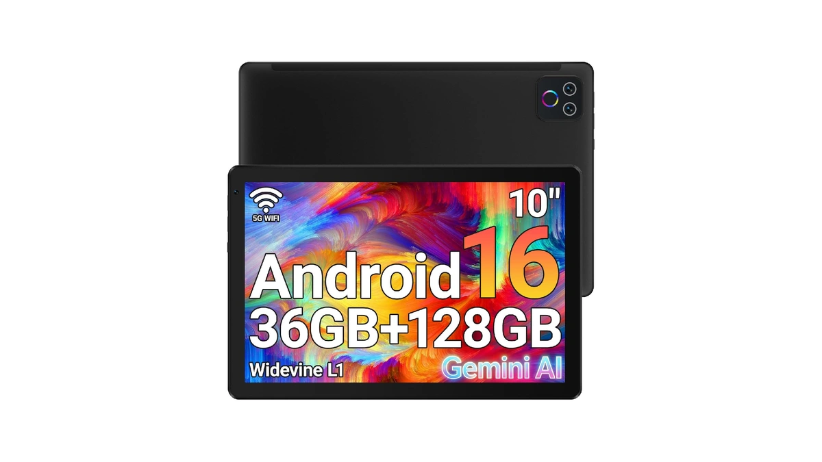 Urao Tablet,10.1" Android 16 Tablet Octa-core 36gb+128gb Dual Camera