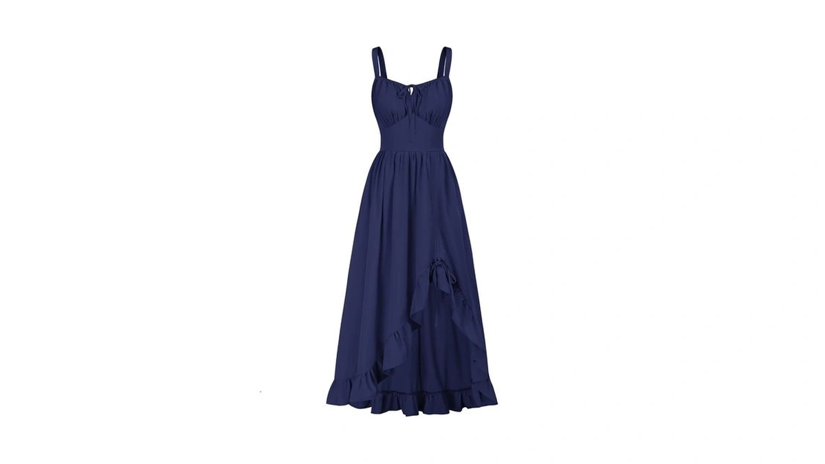 Scarlet Darkness Women Renaissance Corset Dress Flowy Milkmaid Sundress