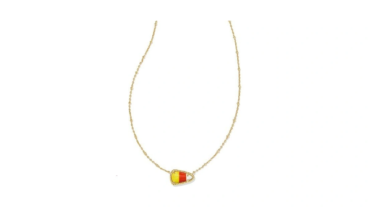 Kendra Scott Candy Corn Short Pendant Necklace In 14k Gold-plated