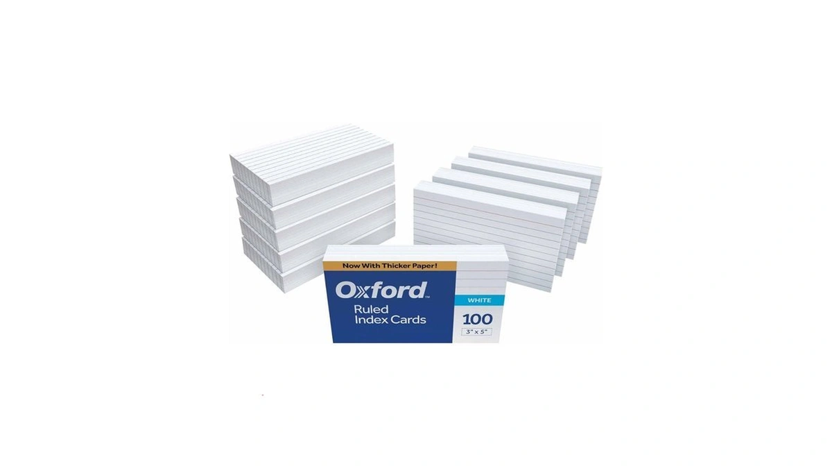 Oxford Ruled Index Cards, 3" X 5", White, 1,000 Cards