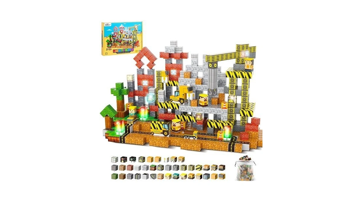 300pcs Magnetic Building Cubes & Blocks Construction Set For Kids