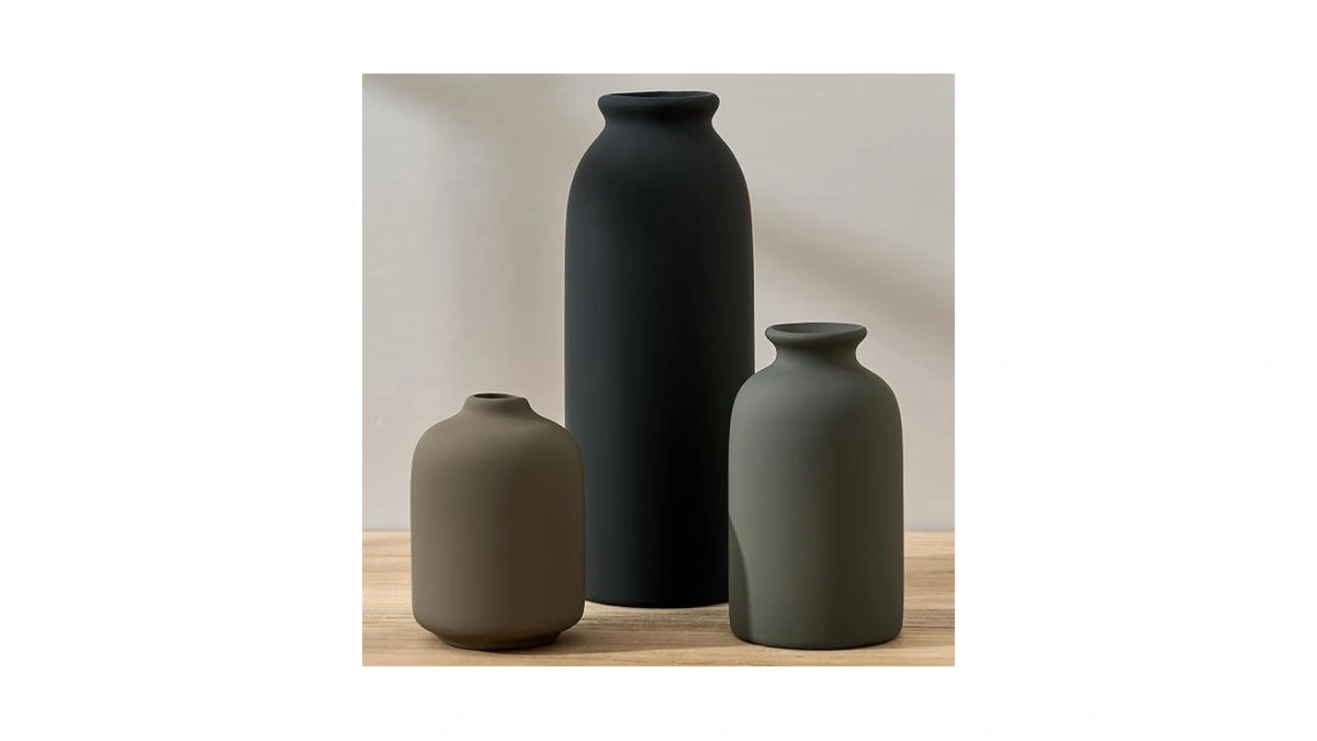 Ceramic Vase Set Of 3, Decorative Nordic Minimalist Vases Home