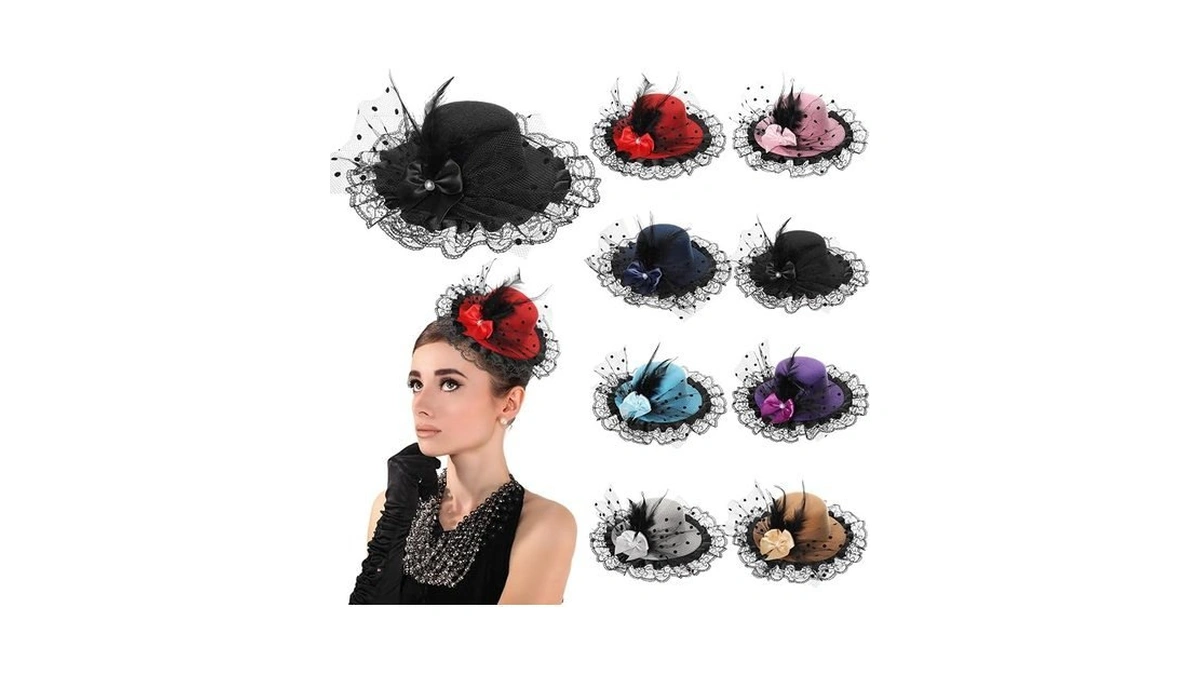 Suncalla 8 Pcs Tea Party Hats For Women Fascinator Hat