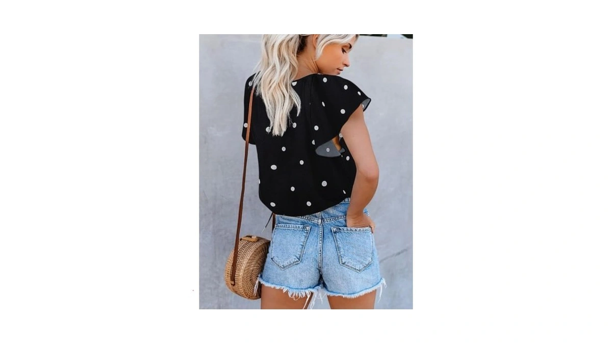 Preppy Blouses For Women Dressy Casual Polka Dot Tops Juniors