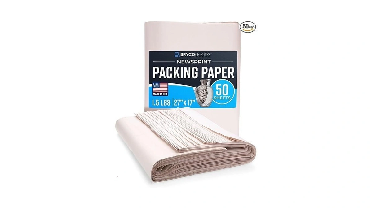 Bryco Goods Newsprint Packing Paper Sheets For Moving - 1.5lb