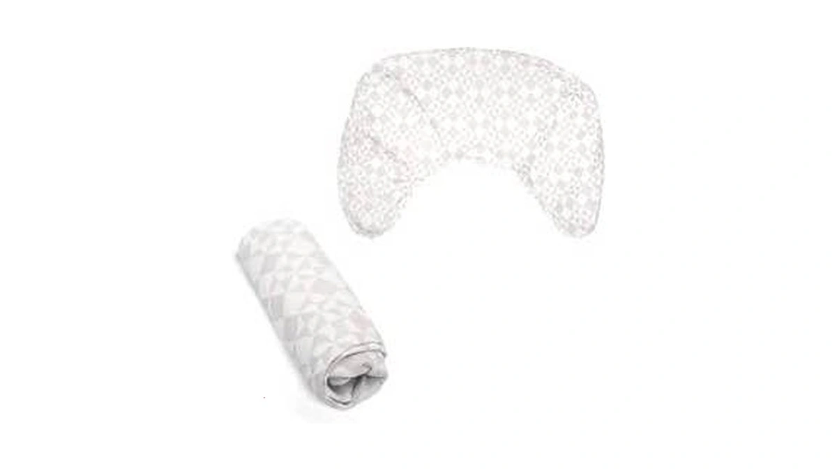 Boppy Nursing Pillow Cover, Beige Checkered Quilt, Single Cover, Easy-on
