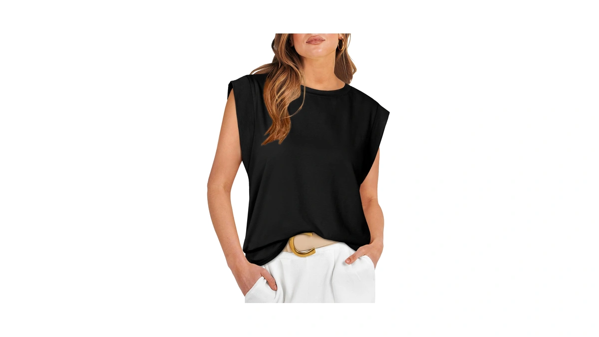 Womens Summer Tops Cap Sleeve Spring Tops For Women Crew
